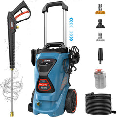 SENIX 2000 PSI Electric Pressure Washer, 1.2 GPM Compact Power Cleaner with 4 Quick-Connect Nozzles