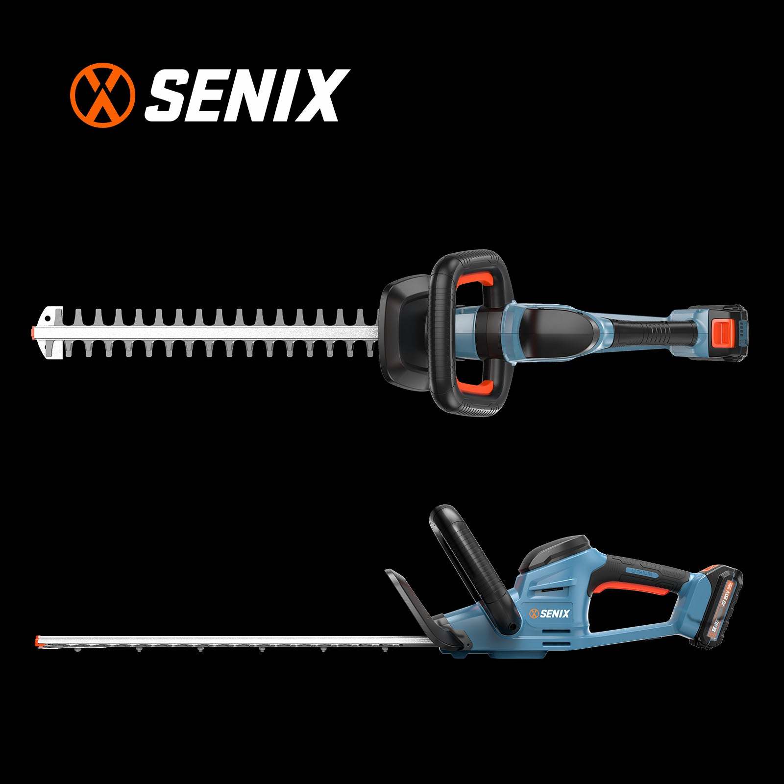 X2 20V Max* 18" Cordless Hedge Trimmer (2.5 Ah Battery & Charger Inclu | Hedge Trimmers | X2 20V Max 18" Cordless Hedge Trimmer | SENIX Tools