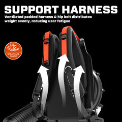 Soplador de hojas de mochila a gasolina de 4 tiempos y 49 cc 4QL®