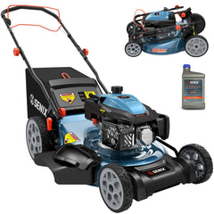 SENIX 201cc Gas Lawn Mower, 22" Single-Speed Self-Propelled Mower