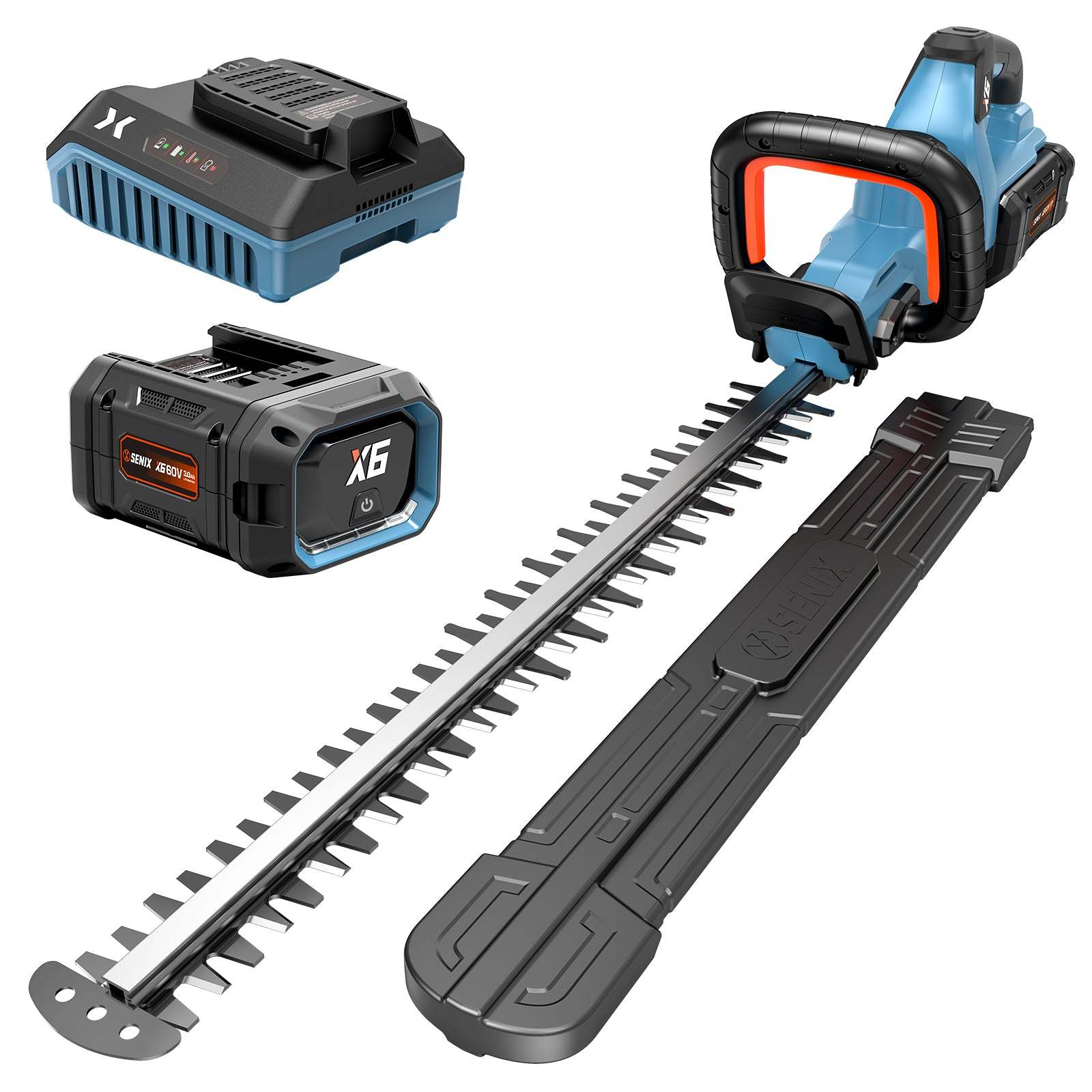X6 60V Max* 26" Cordless Hedge Trimmer, Brushless (3.0 Ah Battery & Ch | Hedge Trimmers | SENIX Tools