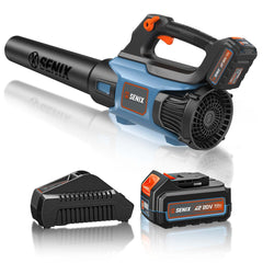 X2 20V Max* Cordless Leaf Blower, Brushless (5.0 Ah Battery & Charger  | Leaf Blowers | X2 20V Max* Cordless Leaf Blower | SENIX Tools