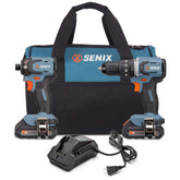 X2 20V Max* 2-Tool Cordless Combo Kit with 1/2" Cordless Hammer Drill/ | Power Tools | X2 20V Max* | SENIX Tools