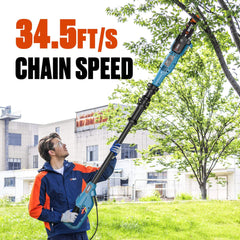 Sierra de pértiga eléctrica con cable SENIX de 6,5 amperios y 8 pulgadas