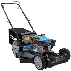 21'' Self-Propelled Gas Lawn Mower, 170 cc 4-Cycle Engine 3.8 HP, 3-in-1 (Bagging/Mulching/Side Discharge)