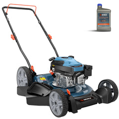 22" 201cc Gas Lawn Mower, Variable Speed Rear Wheel Self-Propelled Mower, 3-in-1 Mulching, Bagging, Discharging