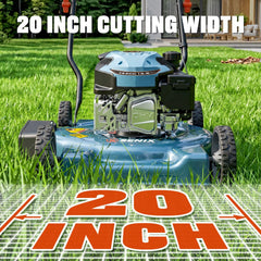 20" 144cc 4-Cycle Gas Push Lawn Mower with Side Discharge