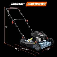 SENIX 20" 125cc 4-Cycle Briggs & Stratton Engine Gas Push Lawn Mower w | Lawn Mowers | SENIX Tools