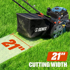 21'' Self-Propelled Gas Lawn Mower, 170 cc 4-Cycle Engine 3.8 HP, 3-in-1 (Bagging/Mulching/Side Discharge)