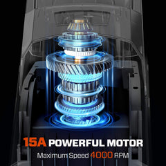 SENIX 15-Amp Electric Chipper Shredder Mulcher with 46L Collection Bag, 1.6" Cutting Capacity, 22:1 Reduction, 4000 RPM Max Speed