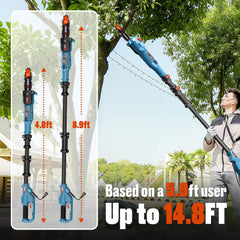 Sierra de pértiga eléctrica con cable SENIX de 6,5 amperios y 8 pulgadas