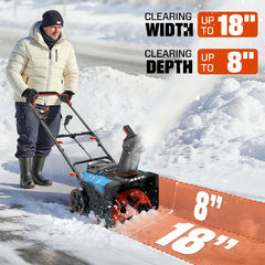 2X2 40V Max* 18" Cordless Snow Blower, Brushless (2 5.0 Ah Batteries & Charger Included)
