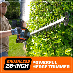X6 60V Max* 26" Cordless Hedge Trimmer, Brushless (3.0 Ah Battery & Ch | Hedge Trimmers | SENIX Tools