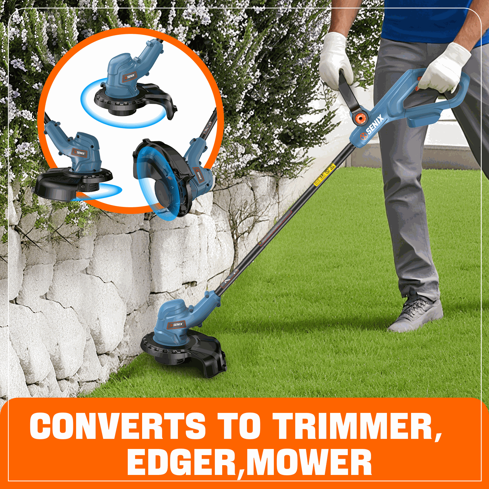 X2 20V Max* 10" Cordless String Trimmer (2.0 Ah Battery & Charger Incl | String Trimmers | SENIX Tools