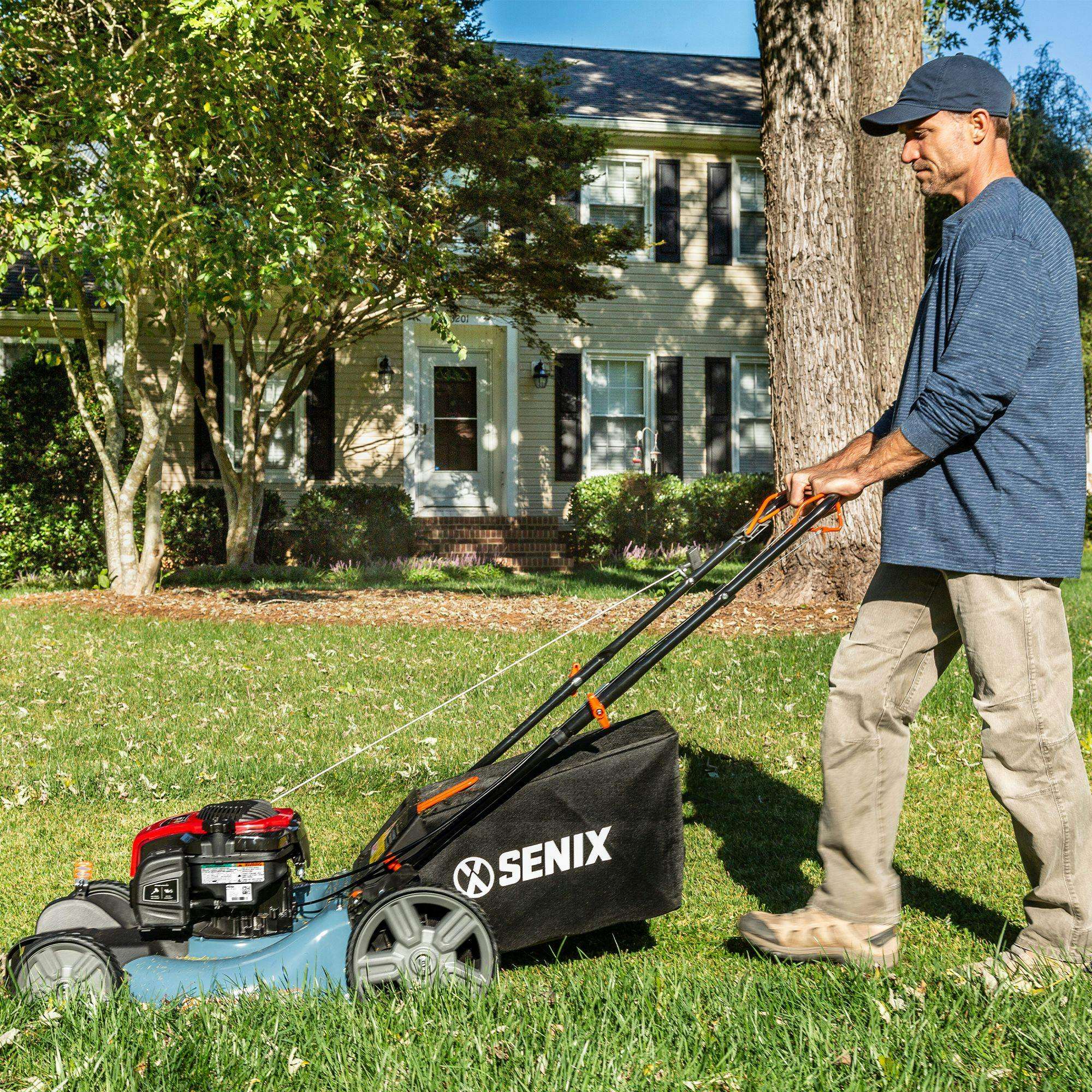 SENIX 21" 150cc 4-Cycle Briggs & Stratton Gas Self-Propelled Lawn Mowe | Lawn Mowers | SENIX 21" 150cc Briggs & Stratton Gas Self-Propelled Lawn Mower | SENIX Tools