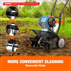 4QL® 46cc 4-Cycle Gas Tiller Cultivator | Cultivators | 4QL® 46 cc 4-Cycle Gas Powered Tiller Cultivator | SENIX Tools
