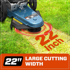 22" 160cc 4-Cycle Gas Powered High Wheel String Trimmer