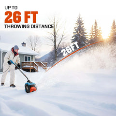 Pala quitanieves con cable SENIX de 12 amperios y 13 pulgadas