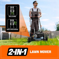 SENIX 21" 140cc 4-Cycle Briggs & Stratton Engine Gas Push Lawn Mower w | Lawn Mowers | SENIX Tools