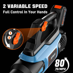 X2 20V Max* Cordless Leaf Blower (4.0 Ah Battery & Charger Included) | Leaf Blowers | X2 20V Max Cordless Leaf Blower | SENIX Tools