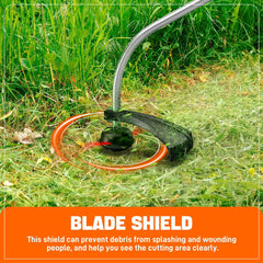 Desbrozadora de hilo a gasolina 4QL® de 26,5 cc y 4 tiempos de 17", compatible con accesorios