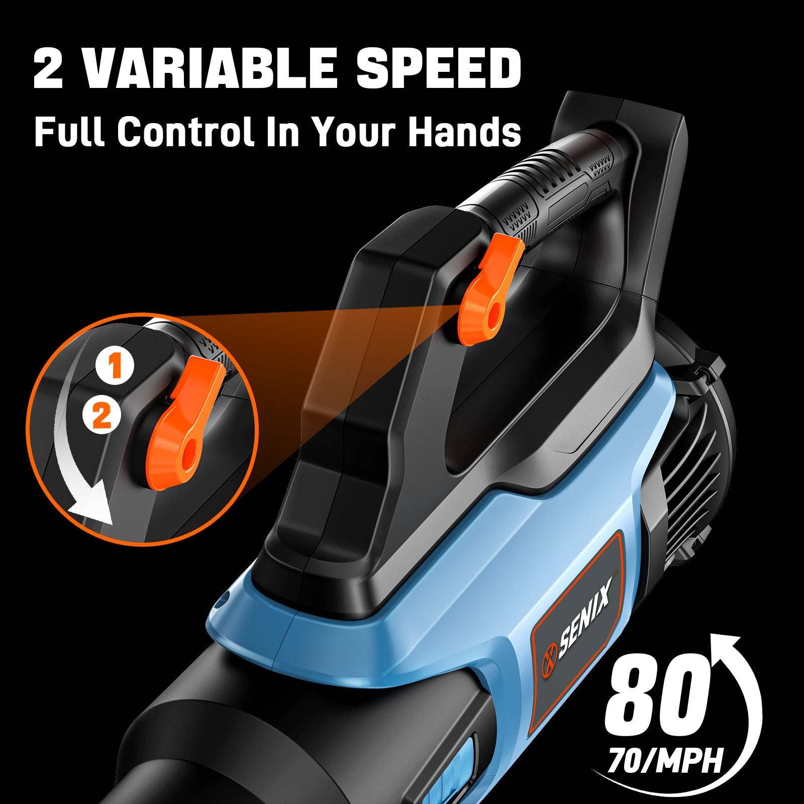 X2 20V Max* Cordless Leaf Blower (Tool Only) | Leaf Blowers | X2 20V Max Cordless Leaf Blower - Tool Only | SENIX Tools