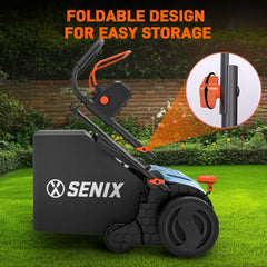 13 Amp 15" Corded Electric Dethatcher & Scarifier Combo | Dethatchers | SENIX Tools