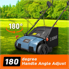 13 Amp 15" Corded Electric Dethatcher & Scarifier Combo | Dethatchers | SENIX Tools