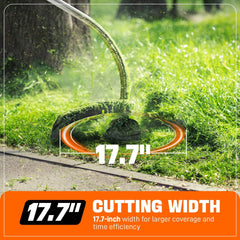 Desbrozadora de hilo a gasolina 4QL® de 26,5 cc y 4 tiempos de 17", compatible con accesorios