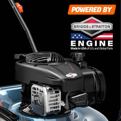 21" 125cc 4-Cycle Briggs & Stratton Engine Gas Push Lawn Mower with 2-in-1 Mulching, Side Discharge