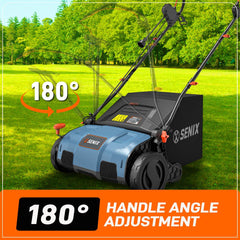 Combinación de escarificador y desbrozadora eléctrica con cable SENIX de 13 amperios y 15 pulgadas