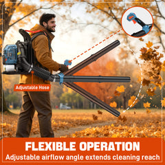 Soplador de hojas de mochila a gasolina de 4 tiempos y 49 cc 4QL®