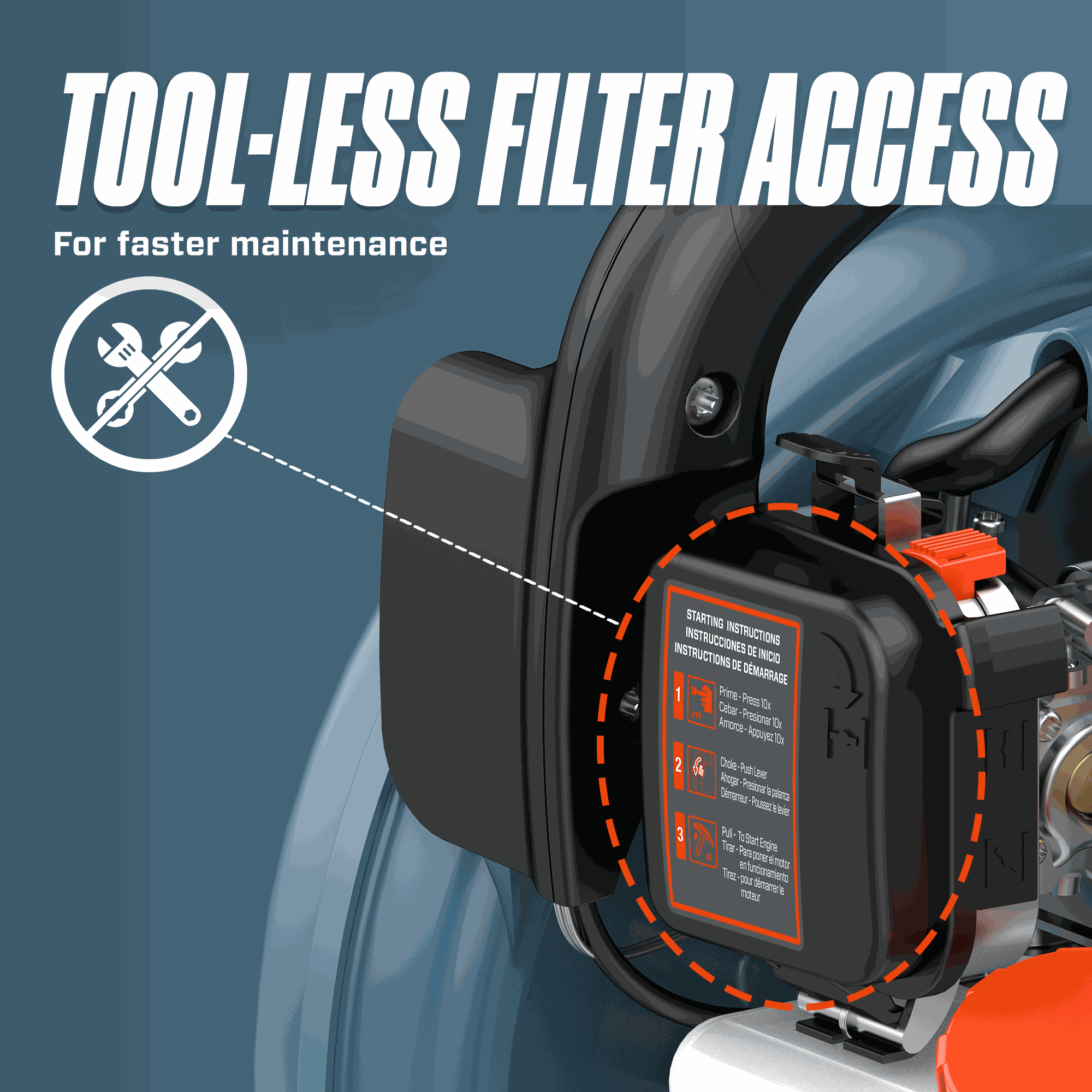 4QL® 26.5cc 4-Cycle Gas Powered Handheld Leaf Blower | Leaf Blowers | SENIX Tools