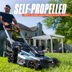X6 60V Max* 21" Self-Propelled Cordless Lawn Mower, Brushless (8.0 Ah | Lawn Mowers | SENIX Tools