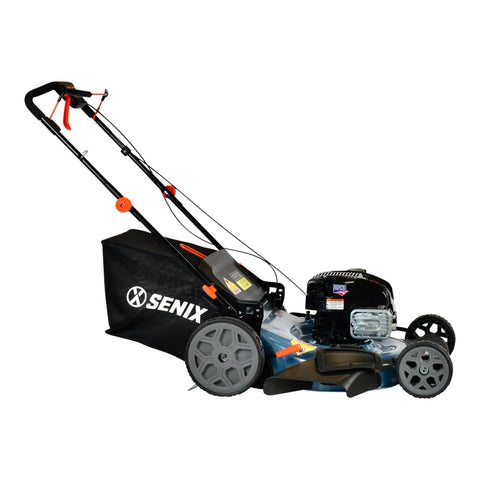 22-Inch 163 cc 4-Cycle Gas Powered Self-Propelled Lawn Mower, Variable Speed, 3-In-1 Mulch, Side Discharge & Rear Bagging, LSSG-H2