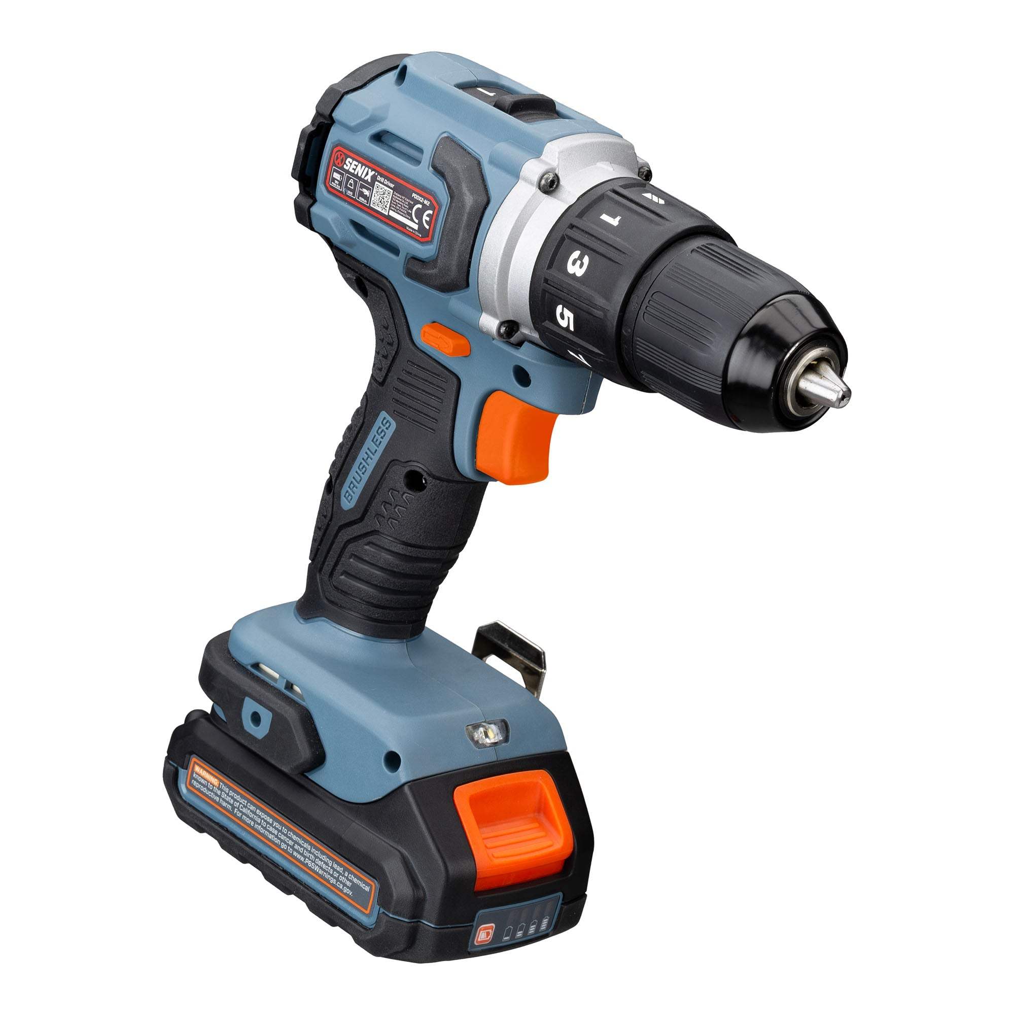 X2 20V Max* 1/2" Cordless Drill/Driver, Brushless (2.0 Ah Battery & Ch | Power Tools | SENIX Tools
