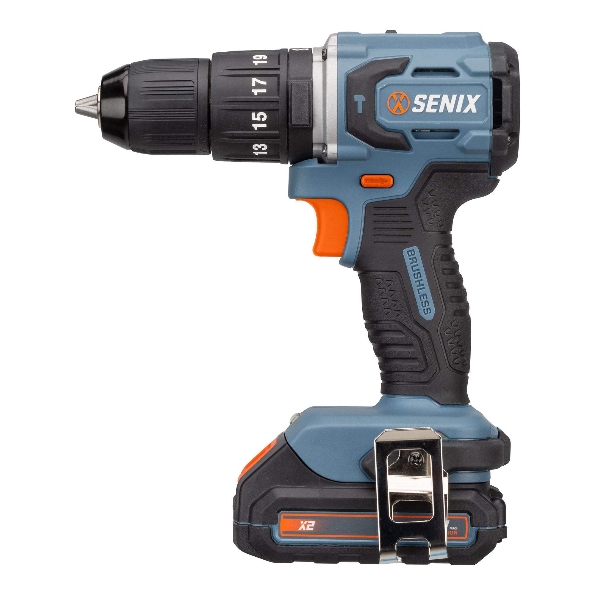 X2 20V Max* 1/2" Cordless Hammer Drill, Brushless (2.0 Ah Battery & Ch | Power Tools | SENIX Tools