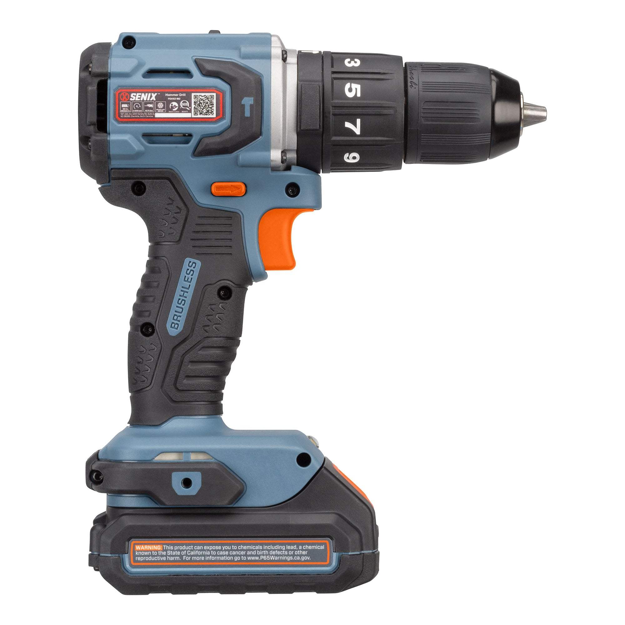 X2 20V Max* 1/2" Cordless Hammer Drill, Brushless (2.0 Ah Battery & Ch | Power Tools | SENIX Tools