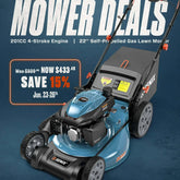 SENIX 22" Self-Propelled Gas Lawn Mower with Variable Speed, 201cc 4-Cycle RATO RV200Pro Engine, 3-in-1 Cutting System, 6-Position Height Adjustment