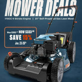 21'' Self-Propelled Gas Lawn Mower, 170 cc 4-Cycle Engine 3.8 HP, 3-in-1 (Bagging/Mulching/Side Discharge) LSSG-M10