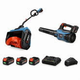 SENIX X2 Fall & Winter Cleanup Combo – 13" Cordless Snow Shovel + 350 CFM Leaf Blower