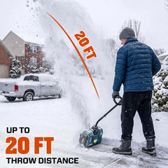 SENIX X2 20V Max 13-Inch Cordless Snow Shovel Kit, 2 x 4.0Ah Batteries & Charger Included STX2-L2