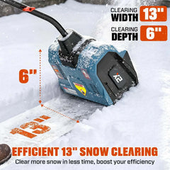 SENIX X2 20V Max 13-Inch Cordless Snow Shovel Kit, 2 x 4.0Ah Batteries & Charger Included STX2-L2