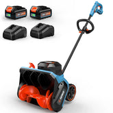 SENIX 2X2 40V Max 15-Inch Cordless Snow Shovel, Brushless, 2*5.0Ah Batteries & 2*Chargers Included STX2-M2