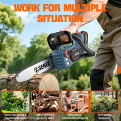 X2 20V Max* 10" Cordless Chainsaw, Brushless (Tool Only) | Chainsaws | X2 20V Max 10" Cordless Brushless Chainsaw - Tool Only | SENIX Tools