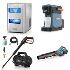 SENIX Outdoor Living Essentials Bundle – Nugget Ice Maker, Portable Coffee Maker, Pressure Washer & X6 60V Leaf Blower