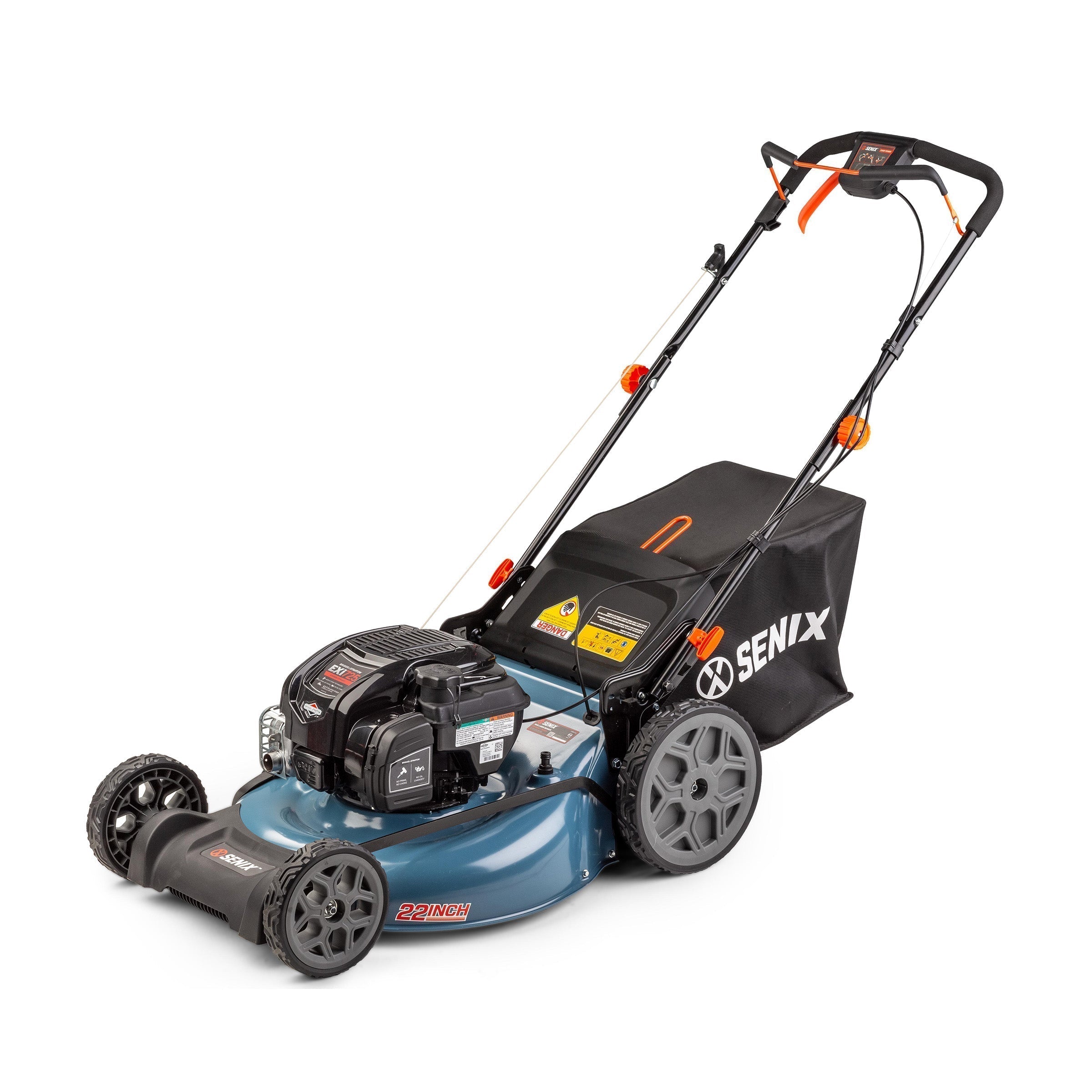 22 Inch 163 cc Gas Powered Self Propelled Lawn Mower Variable Speed SENIX Tools