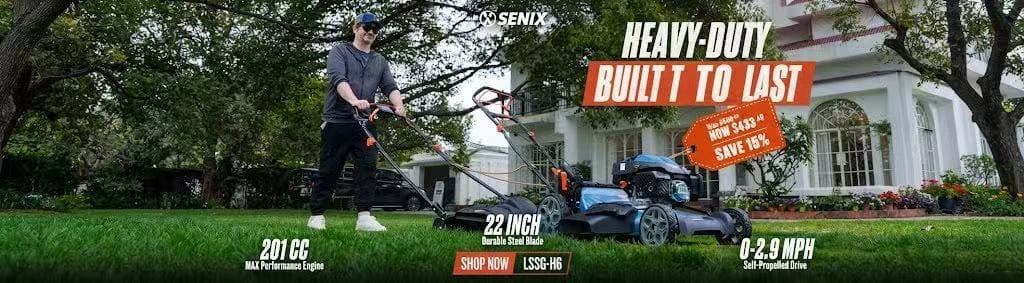 SENIX 22" Self-Propelled Gas Lawn Mower | Efficient Gardening Tools