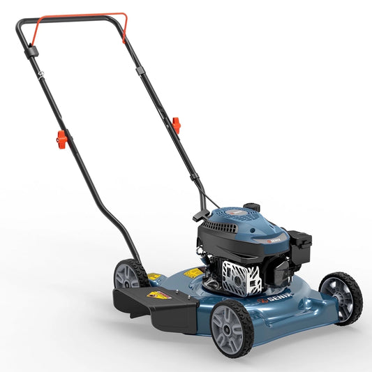 SENIX 20" 144cc 4-Cycle Gas Push Lawn Mower with 2-in-1 Side Discharge & Mulching