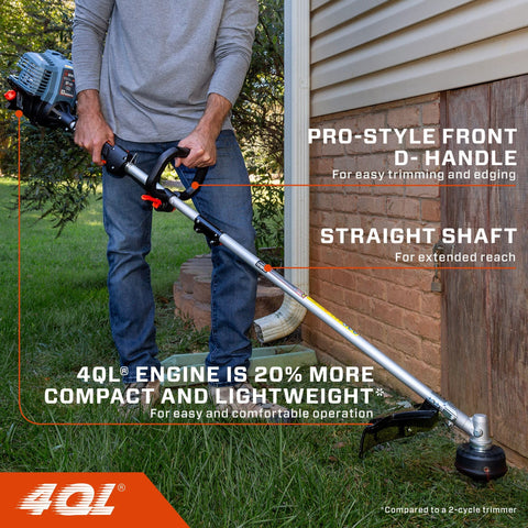 4QL® 31cc 4-Cycle 18" Gas String Trimmer, Attachment Capable